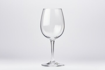 Fototapeta premium Clear Glass Wine Glass with Long Stem and Smooth Surface
