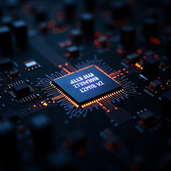 Fototapeta premium From directly above the semiconductor,Semiconductor Electron Circuits