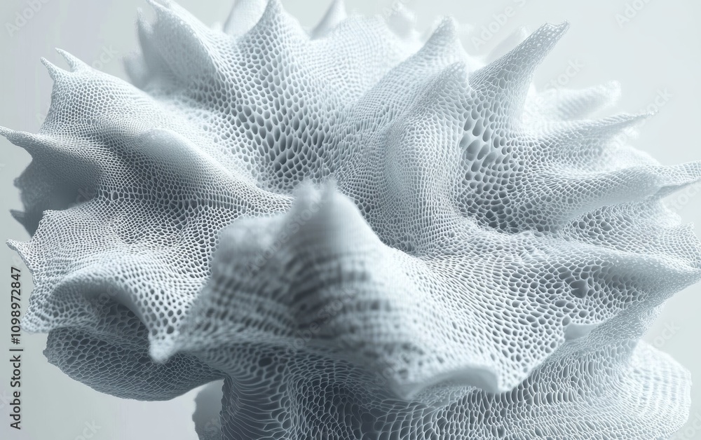 Poster dynamic abstract 3d geometric art render with futuristic shapes and textures