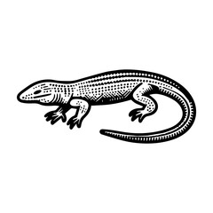 Obraz premium Simple Vector Icon of a Mexican Beaded Lizard – Logo Design Illustration