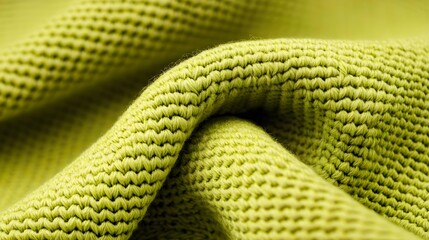 Obraz premium Lime Green Knitted Fabric Texture