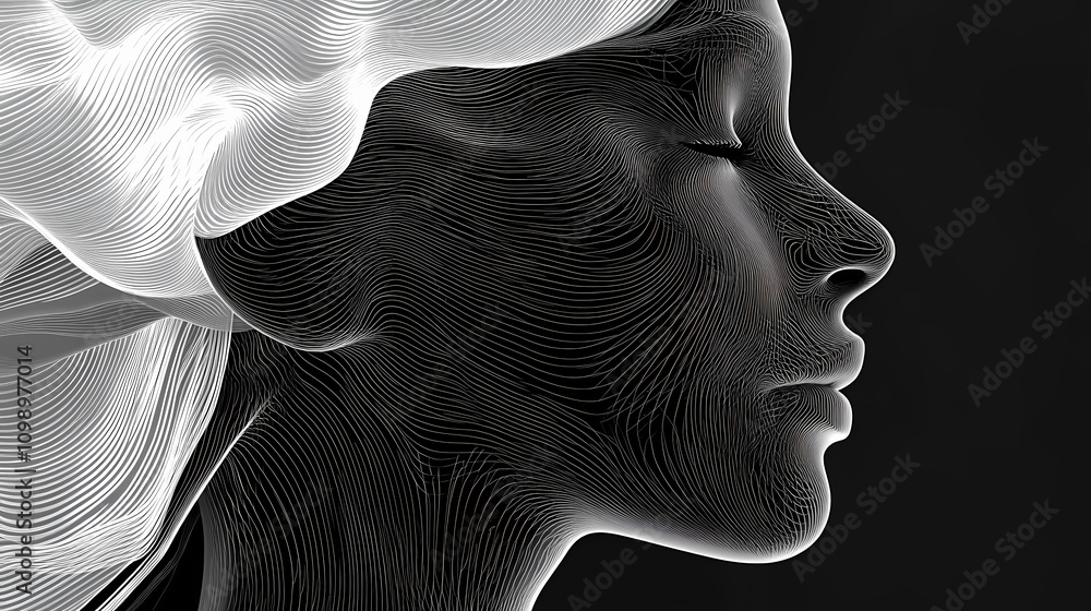 Wall mural abstract dynamic style fluid lines for design elements. vaporwave. illustration