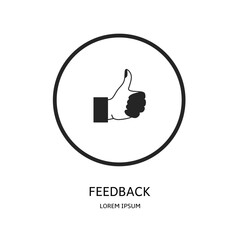 Obraz premium Logo vector design for business. Feedback logos.