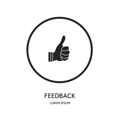 Obraz premium Logo vector design for business. Feedback logos.