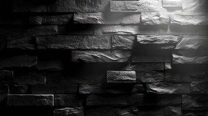 The black rough stone wall background highlights the industrial style texture and natural lighting, making it an ideal background for graphic design or creative projects.