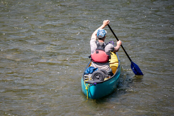 Canoeing on the river