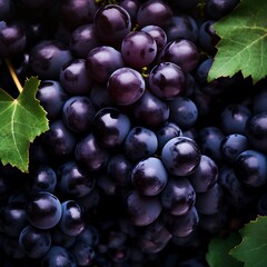 Fototapeta premium Fresh ripe Black grapess as background