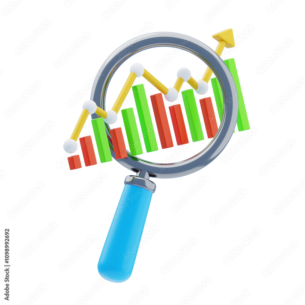 Poster 3d market dynamics with performance tracking
