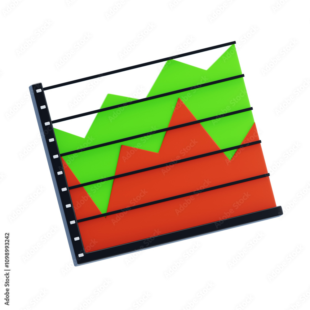 Poster 3d area chart for performance comparison
