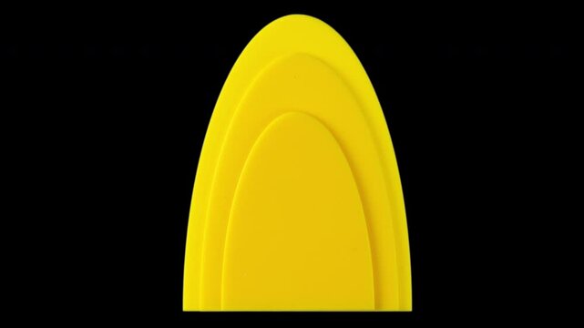 Various size of yellow symbols: Crafted with Acrylic Panel and Stop-Motion Photography
