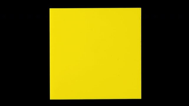 Various size of yellow symbols: Crafted with Acrylic Panel and Stop-Motion Photography