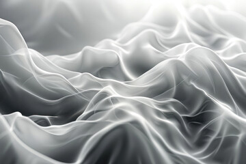 Obraz premium an abstract composition reminiscent of a wavy surface of thin transparent fabric or fog. 