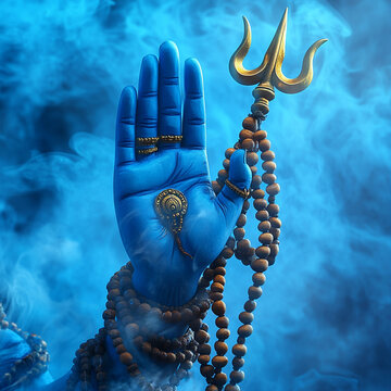 Creative Maha Shivaratri Banner Design Featuring Abstract Lord Shiva Artwork and Copy Space