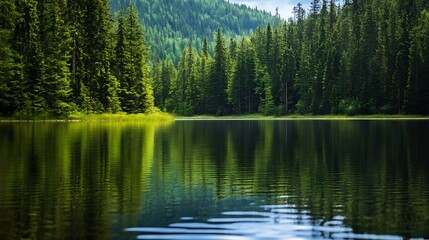 Obraz premium Forest Lake Reflection