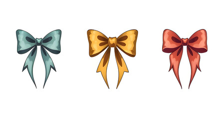 bows isolated on white background