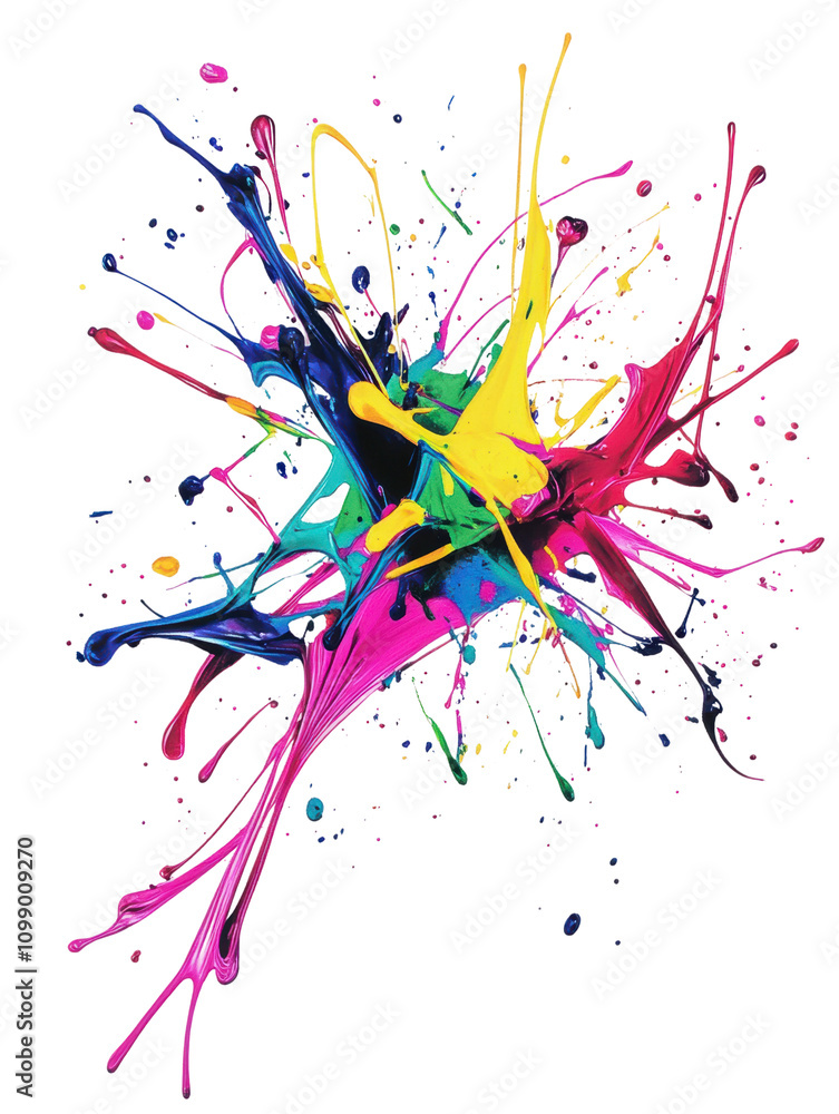 Poster neon colors create a dynamic splash in an abstract presentation