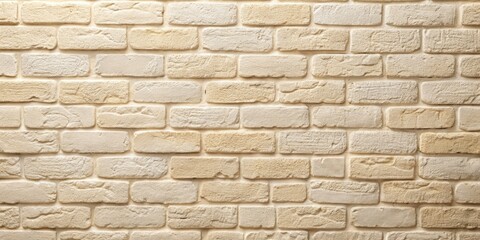 Fototapeta premium Cream and White Brick Wall Texture Background for Interior Design, Home Decor, and Photography Projects - Versatile and Aesthetic Surface