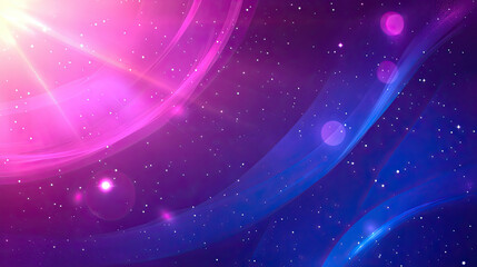 Obraz premium Abstract background with a starry night sky and glowing nebulae in deep blue tones, featuring bright stars and cosmic light effects, perfect for fantasy and astronomy-inspired designs