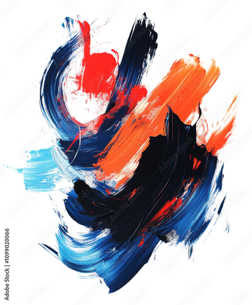 Poster dynamic splash of bold colors creating vibrant abstract art