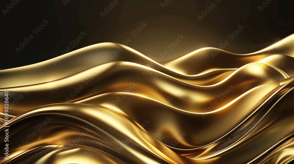 Poster abstract golden texture with a grid pattern and soft waves.