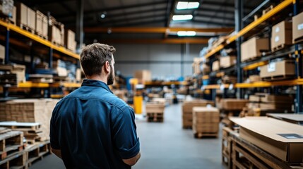 Obraz premium Efficient Inventory Management System in Warehouse Setting