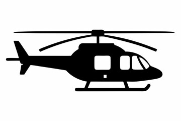 helicopter silhouette vector, copter icon vector illustration	
