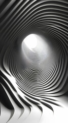 Abstract 3D Tunnel Illustration