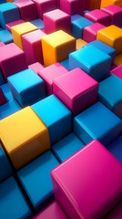 Obraz premium Colorful 3D Cube Background