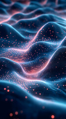 Obraz premium Abstract 3D Wavy Grid Background