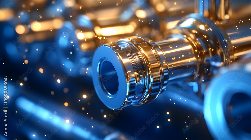 Aufkleber Industrial machinery close-up studio setting high-resolution image abstract view technology theme