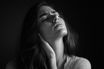 Obraz premium Woman with eyes closed