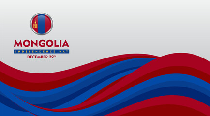 Mongolian Independence Day December 29. Mongolian independence day greeting card and banner. Design for Independence day and National Day