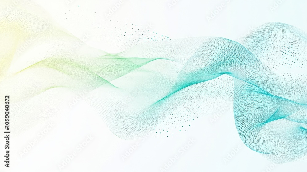 Aufkleber abstract flowing waves in soft colors, creating a serene and modern visual effect.