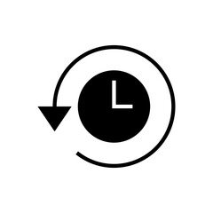 History icon vector. recent event history sign and symbol