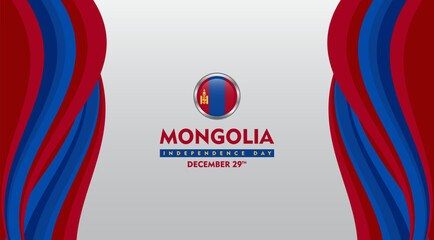 Mongolian Independence Day December 29. Mongolian independence day greeting card and banner. Design for Independence day and National Day