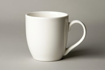 Fototapeta premium minimalist white coffee mug on a neutral background