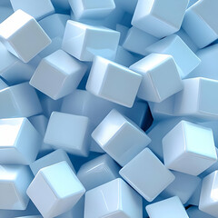 Obraz premium 3D Blue Cubes Abstract Background