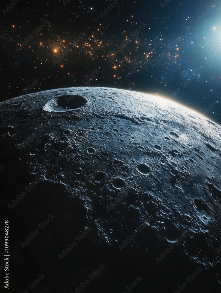 Canvas Prints moon surface view