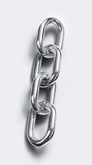 Fototapeta premium Polished Chrome Chain Links.