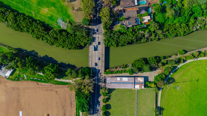Panorama aerial drone view of western Sydney Suburbs of Canterbury Burwood Ashfield Marrickville...