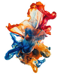 Swirling multicolored liquid paint creates dynamic visual art