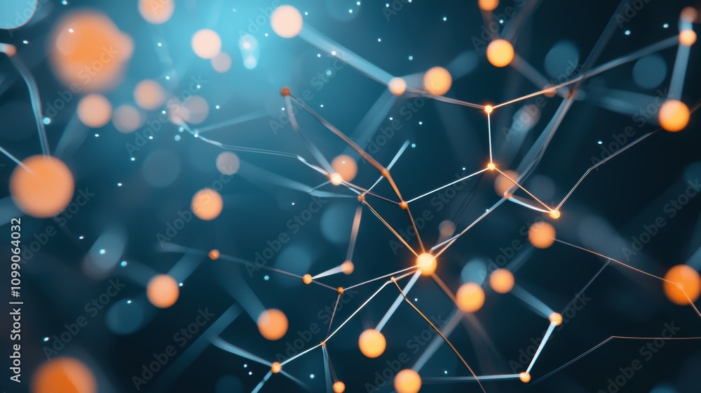 Poster abstract visualization of data encryption, with data streams being scrambled and secured as they tra