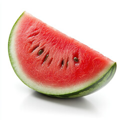Juicy watermelon wedge with vibrant red flesh and green rind, perfect for summer refreshment and healthy snacking