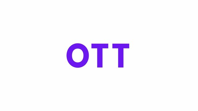 OTT Text Animation. Alpha matte with transparent background 4K resolution.