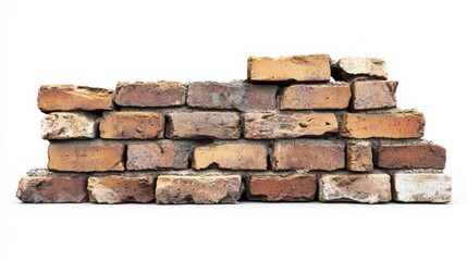 Obraz premium a stack of weathered bricks with a rustic appearance