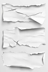Fototapeta premium Torn papers on white