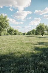 Fototapeta premium Field and Trees