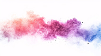 Fototapeta premium Vibrant powder launched against a black background.