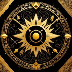Fototapeta premium golden zodiac sign