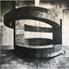 Abstract Architectural Forms: A Study in Monochromatic Geometry